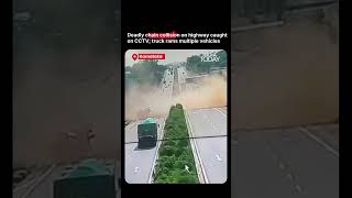 CCTV Captures Major Chain-Reaction Accident Near Lakshmipura Gate on NH 648