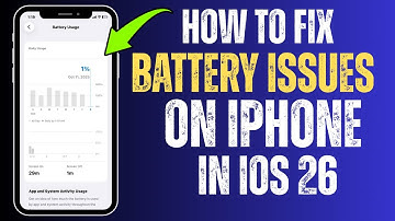 How To Fix Terrible Battery Life On iOS 26!