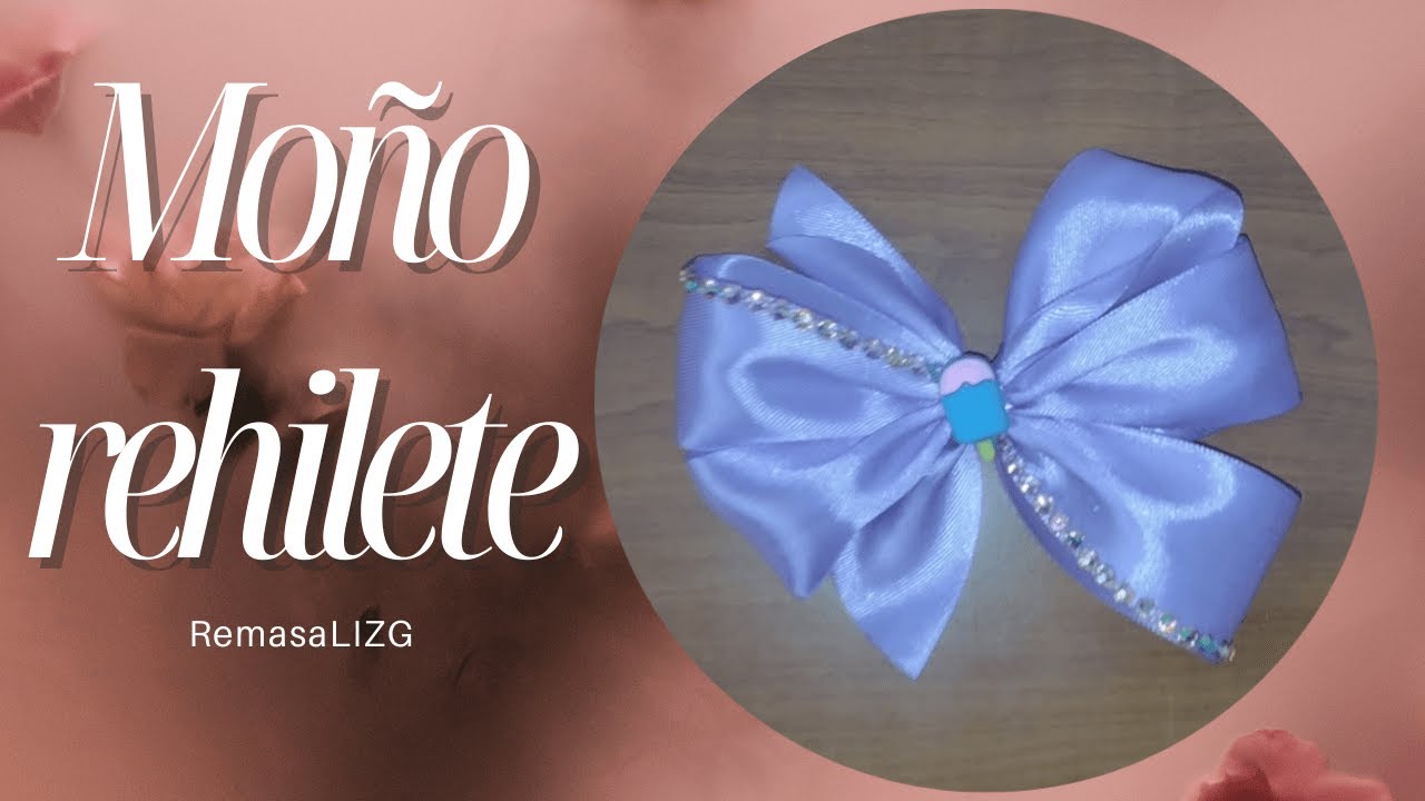 Como hacer un MOÑO con LISTON GRUESO// (TECNICA REHILETE) 🎀💜 - YouTube