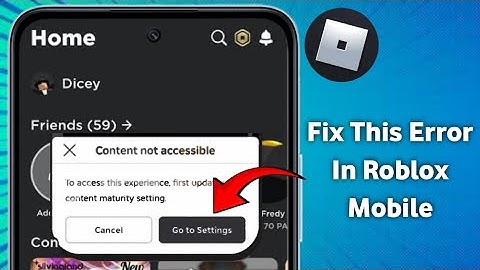 How to  Fix Roblox Content Not Accessible.Error on Mobile (New Update) 2025