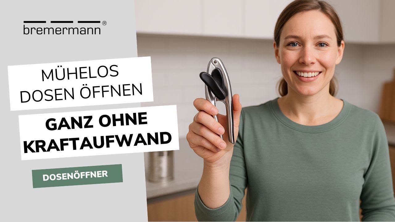 Minimaler Kraftaufwand – Dosenöffner mit Soft‑Touch Griffen | bremermann