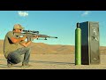 Shooting an oxygen tank in a locked safe