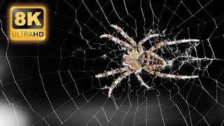 8K Spiders' Impressive Moments - Black & White Cinematic Film in 8K Ultra HD