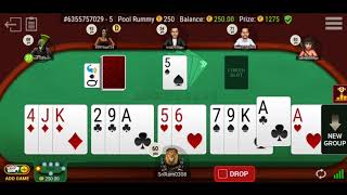 Junglee Rummy live 🔴 250 Rs 101 Pool Rummy / Solo Win / tips and tricks / don't miss this game. screenshot 5