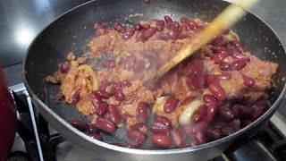 Congolese Food: Corned Beef & Kidney Beans Rice Part 1