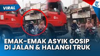 MAKES YOU SHAKE YOUR HEAD! Mothers Gossiping on the Side of the Road, Blocking a Truck from Passi...