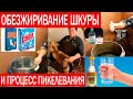 Обезжиривание шкуры. Процесс пикелевания шкуры. Выделка  лисы