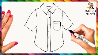 Cómo Dibujar Una Camisa Paso A Paso  Dibujo Fácil De Una Camisa