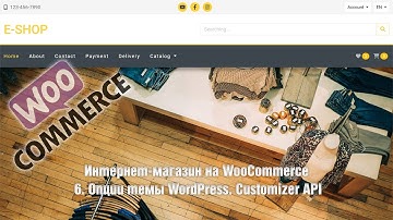 Создание интернет-магазина на WooCommerce с нуля. 6. Опции темы WordPress. Customizer API