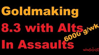Goldmaking in BFA 8.3 with Alts and Assaults