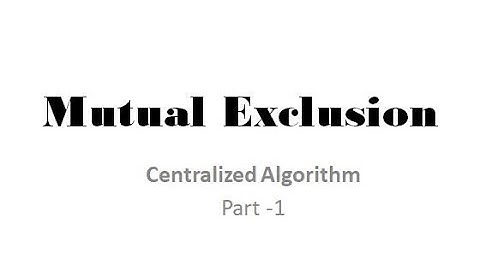 Mutual exclusion in DS- Centralized Algorithm-Part 1