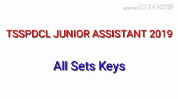 TSSPDCL Junior Assistant cum computer operator keys for all sets //#tsspdcl results keys 2019
