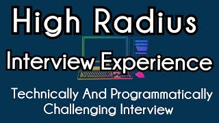 Java Interview Questions asked at HighRadius