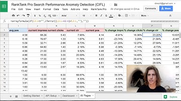 Search Performance Anomaly Detection in Sheets (w Google Search Console)