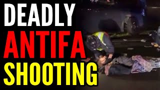 video thumbnail for: 5 Shot and 1 Dead After Antifa CONFRONTS Homeowner in Portland, Protestors DELETE EVIDENCE