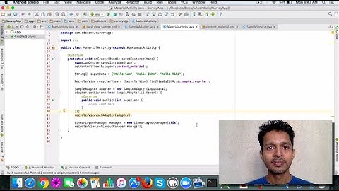 Learn how to handle the user clicks in a RecyclerView