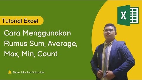 Cara Menggunakan Rumus Sum, Average, Max, Min, Count | Tutorial Excel