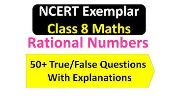 NCERT EXEMPLAR: Class 8 - Rational Numbers - TRUE or FALSE questions with explanations - BEST video!