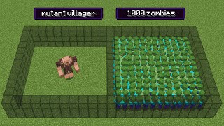 1000 zombies vs mutant villager (but mutant villagers can attack)