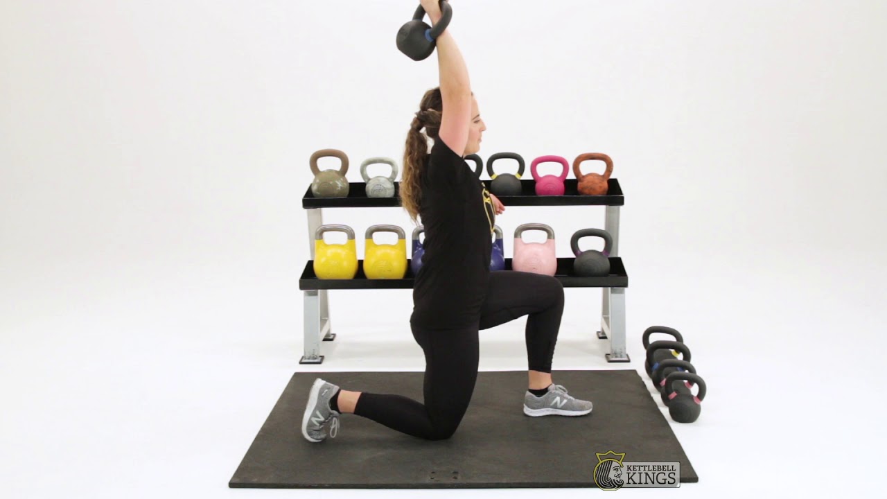 Half Kneeling Kettlebell Press by Kettlebell Kings kettlebell