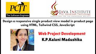 Design a responsive single product view modal in product page using HTML, Tailwind CSS,JavaScript