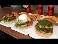 Grilled Premium Burger (Bacon Cheese, Basil Pesto, Avocado Poached Egg) - Korean Burger Shop