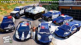 GTA 5 - Stealing Diamond Police Supercars with Franklin! (Real Life Cars #319)