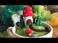 How to needle felt a tea cup fairy garden - Tutorial