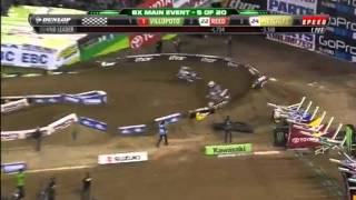 Ryan Dungey Takes Out Jake Weimer RD6 2012 SX