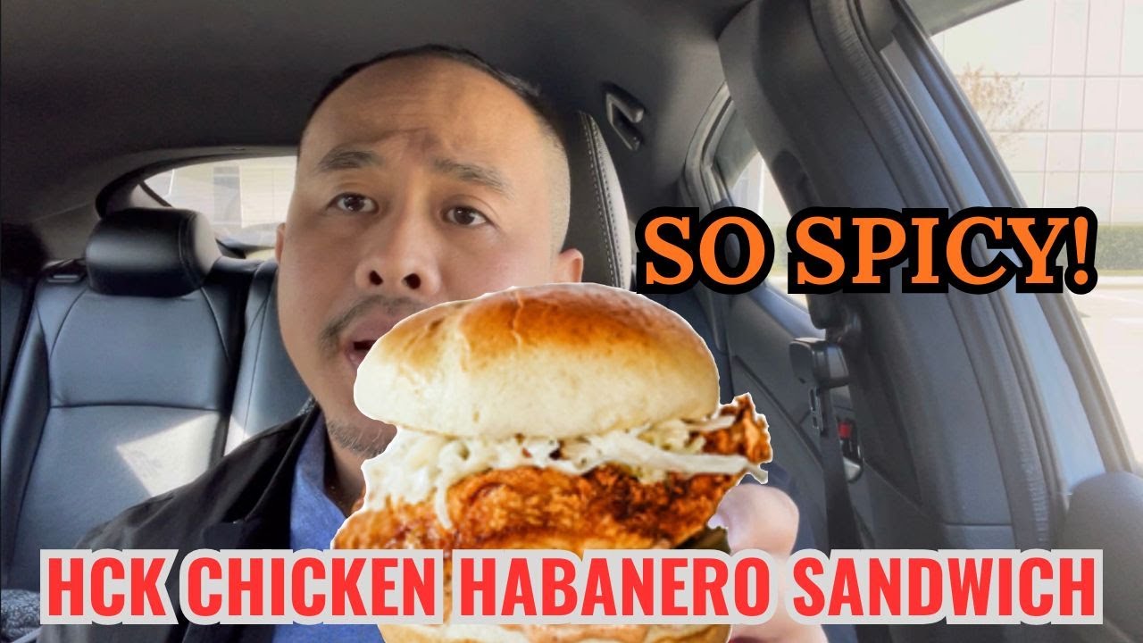 Eating Chicken Habanero Sandwich in the Car | Fast Food Lunch Review