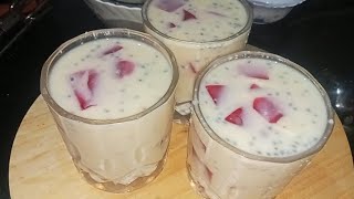 Custard Sharbat with homemade jelly no gelatin no agar agar @cookwitharshiya