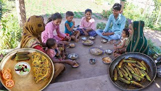 Methi Thepla & Bharva Bhindi || Village Traditional Cooking || Femous Gujarati Food || VillageLife