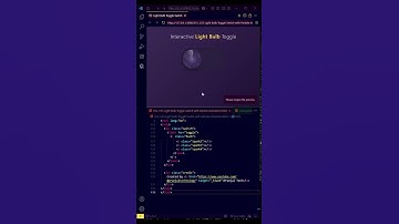 CSS Light Bulb Toggle Switch with Particle Animation #shorts#css#js#html#coding