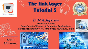 Link Layer Tutorial 5 || Dr.M.A.Jayaram