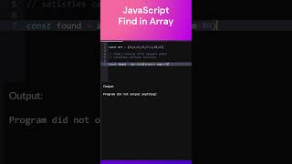 JavaScript Find Array Method #coding #js #javascript #frontend #webdevelopment #webprogramming