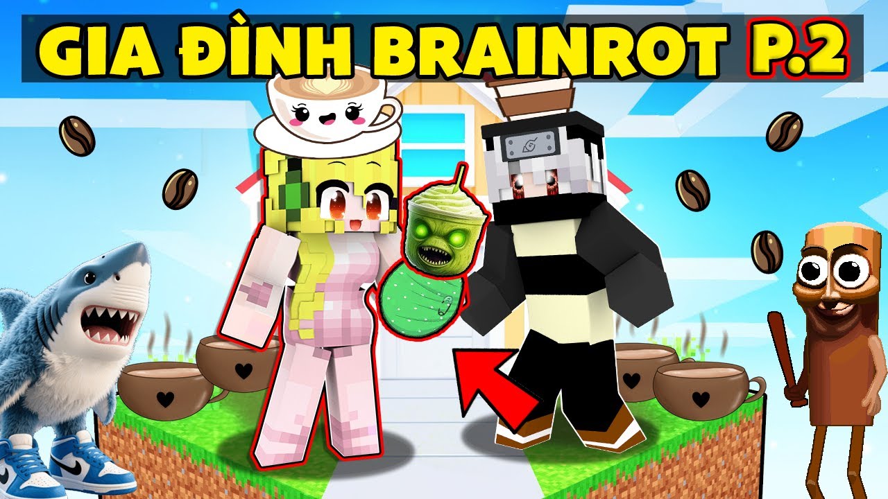 GIA ĐÌNH BALLERINA CAPPUCCINA 💖 CAPPUCCINO ASSASSINO TRÊN 1 BLOCK BRAINROT (PHẦN 2)