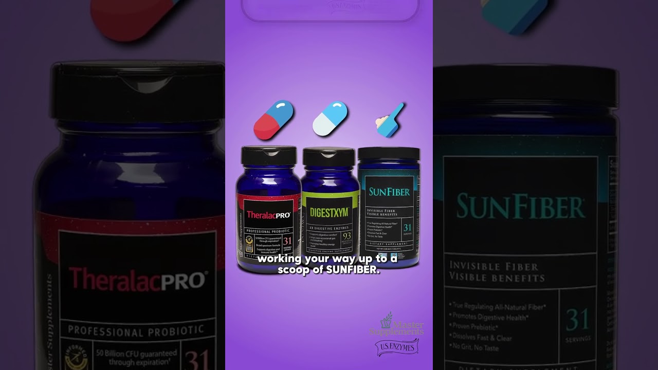 3 добавки, необходимые вашему кишечнику: пробиотики, ферменты и пребиотическая клетчатка.