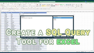 Create an Excel SQL Query Application to Write SQL Queries in Excel