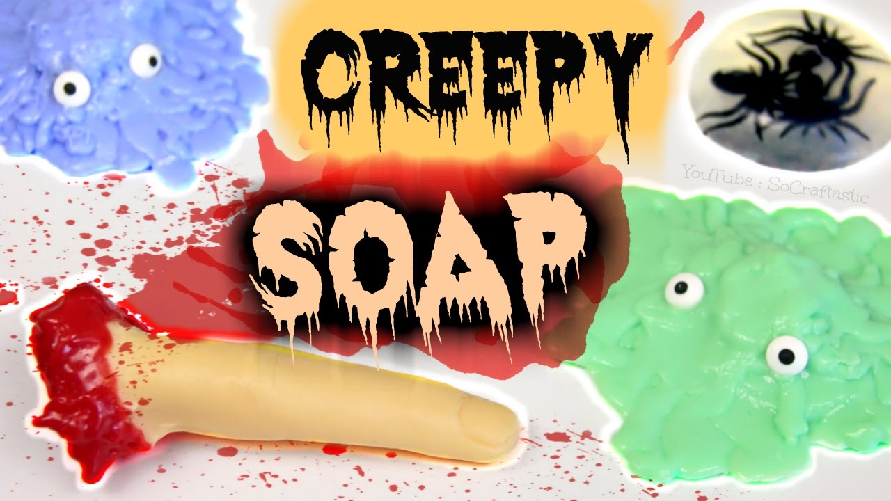 DIY CREEPY SOAP for HALLOWEEN Soap Making For Beginners SoCraftastic