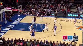 Harris Fakes Three-Point Shot, Drives, Nice Lob To Pelle, Who Is Fouled