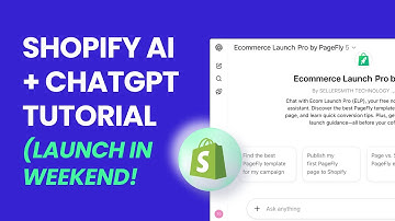 Shopify AI + ChatGPT Tutorial:  Launch a Store in 1 Weekend (Shopify Magic + Shopify Sidekick)