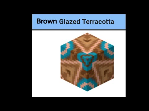 MINECRAFT . How to make BROWN GLAZED TERRACOTTA in minecraft - YouTube