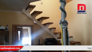 Cầu thang xương cá thép hộp thi công và lắp đặt tại Hoàng Mai Hà Nội