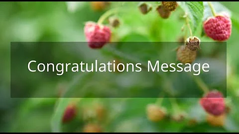 Congratulations Message - DayDayNews