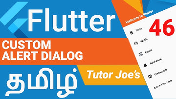 Custom AlertDialog Widget in Flutter தமிழ் | Complete Widget in Flutter in Tamil