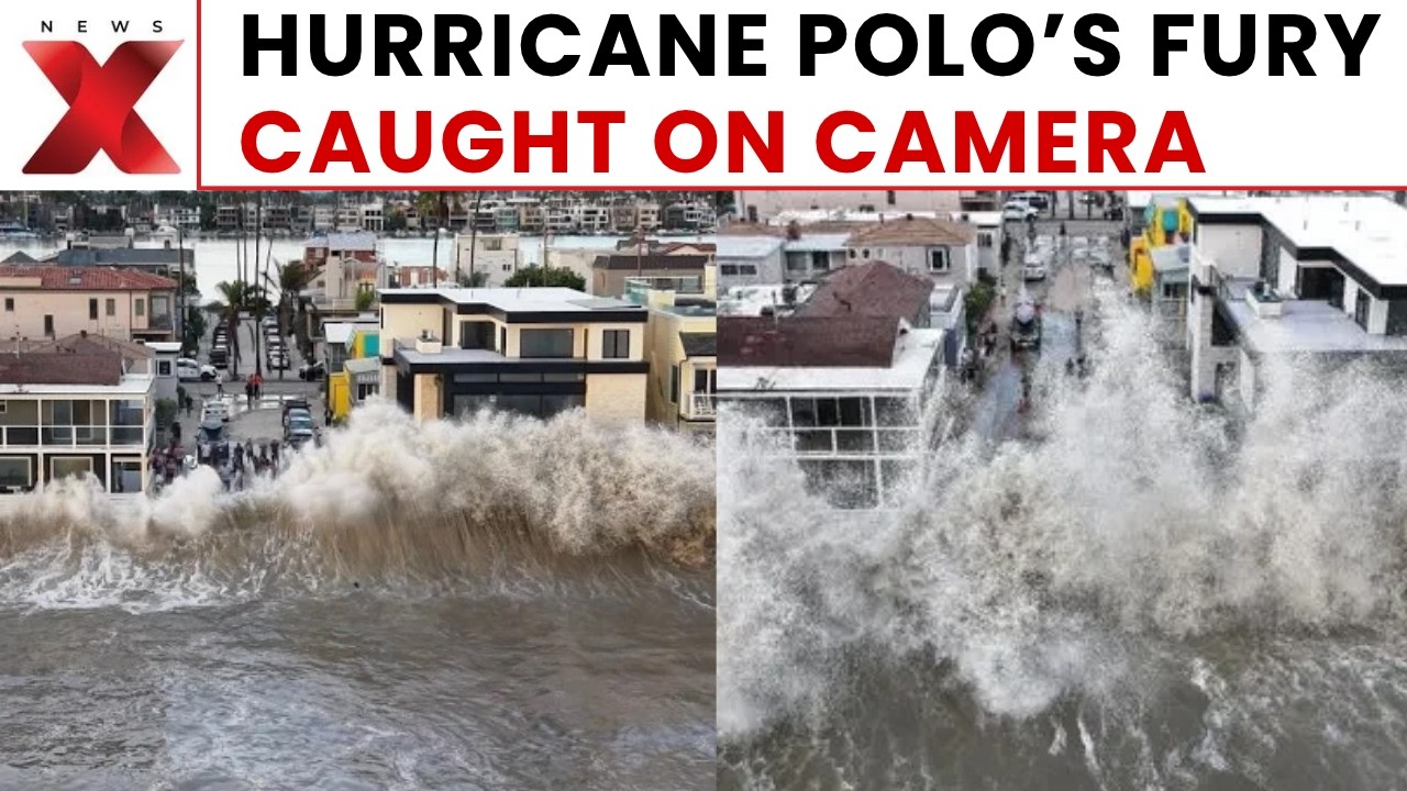 Hurricane Polo Storm Surge Caught On Camera Along Mexico Coast