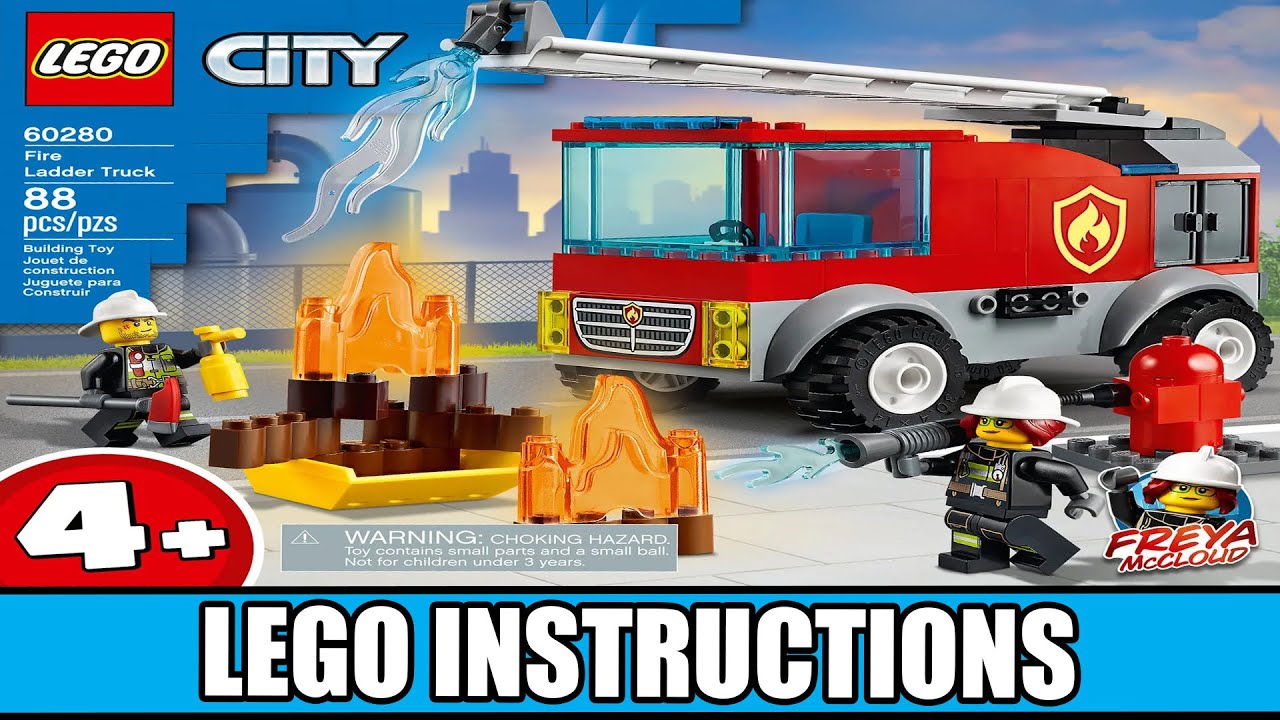 bold Gå rundt Brig LEGO Instructions | City | 60280 | Fire Ladder Truck (Book 1) - YouTube