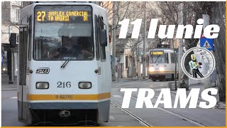 Bucharest Trams at 11 Iunie Street | Tramvaie Bucureștene pe strada 11 iunie.