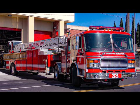 *Ex-Truck 64* LAFD Light Force 33 Responding