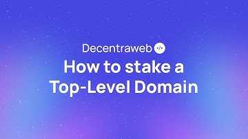 How to Stake your Top-Level Domain | Decentraweb Decentralized Web3 Domains